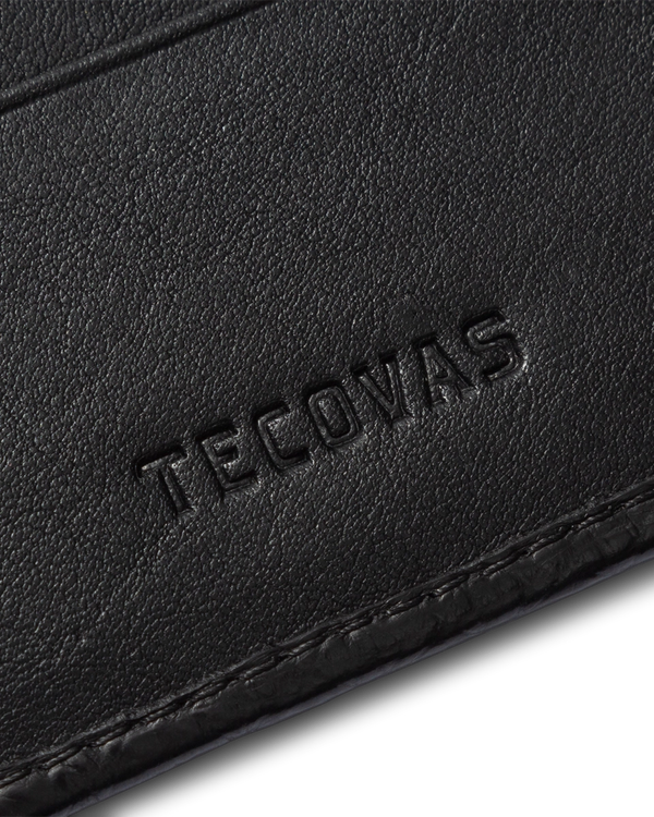 Closeup detail view of Alligator Billfold - Midnight