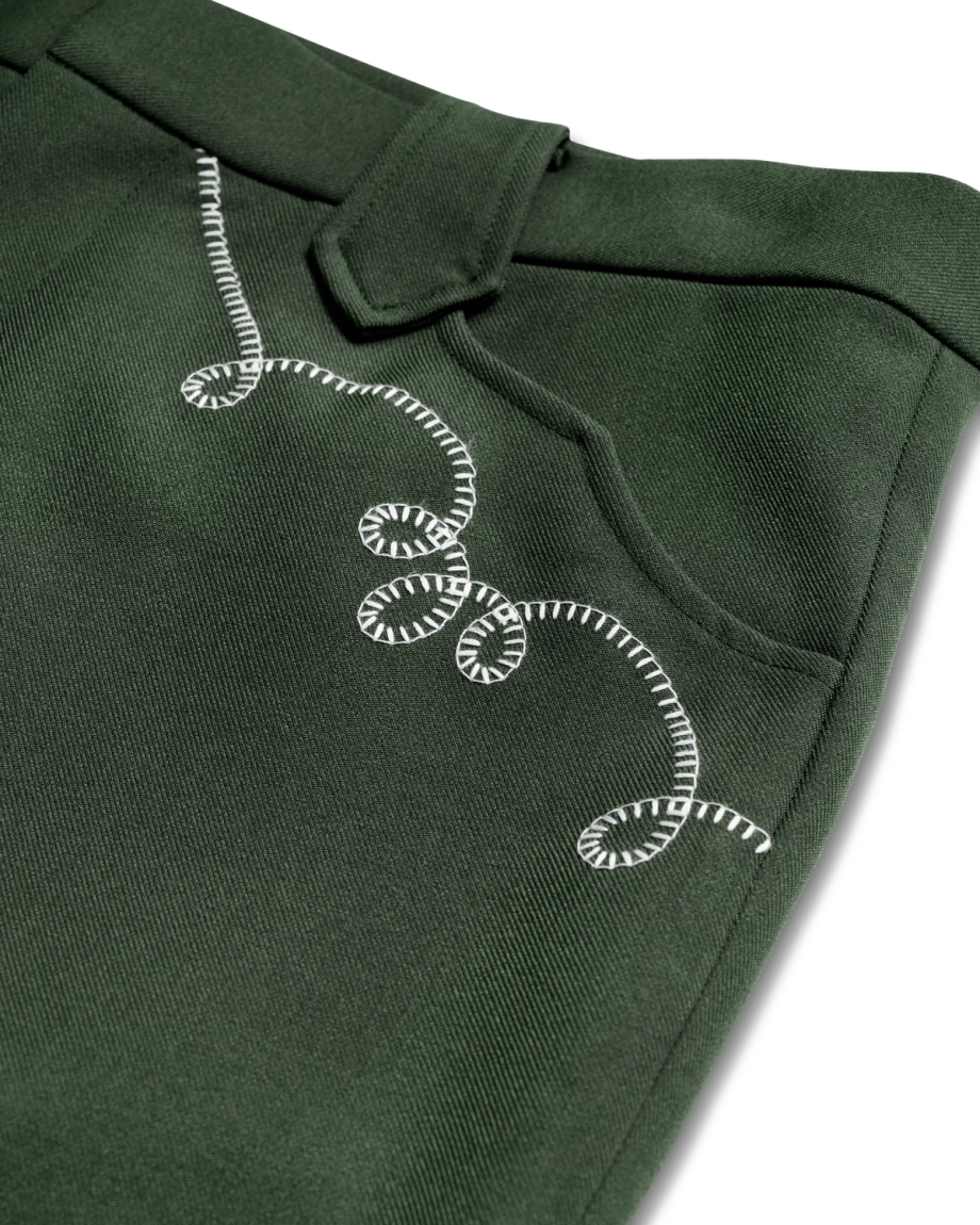 View of Men's Tecovas X H Bar C Birthday X Pant - Green
