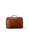 Front view of Bartlett Hanging Travel Kit - Cognac on plain background
