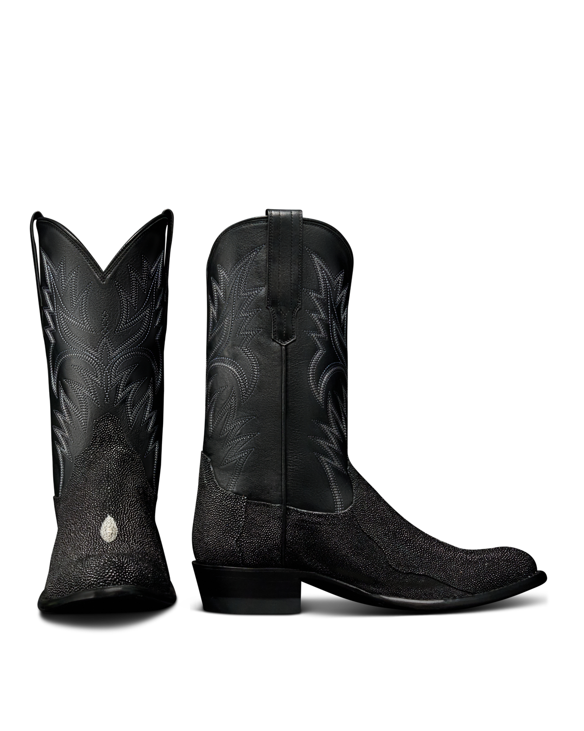 The Pierce Cowboy Boot - Black stingray | Tecovas