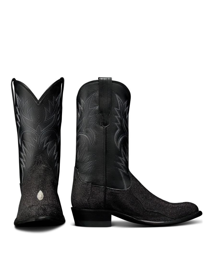 The Pierce in Jet Black Stingray - Men's Cowboy Boot | Tecovas