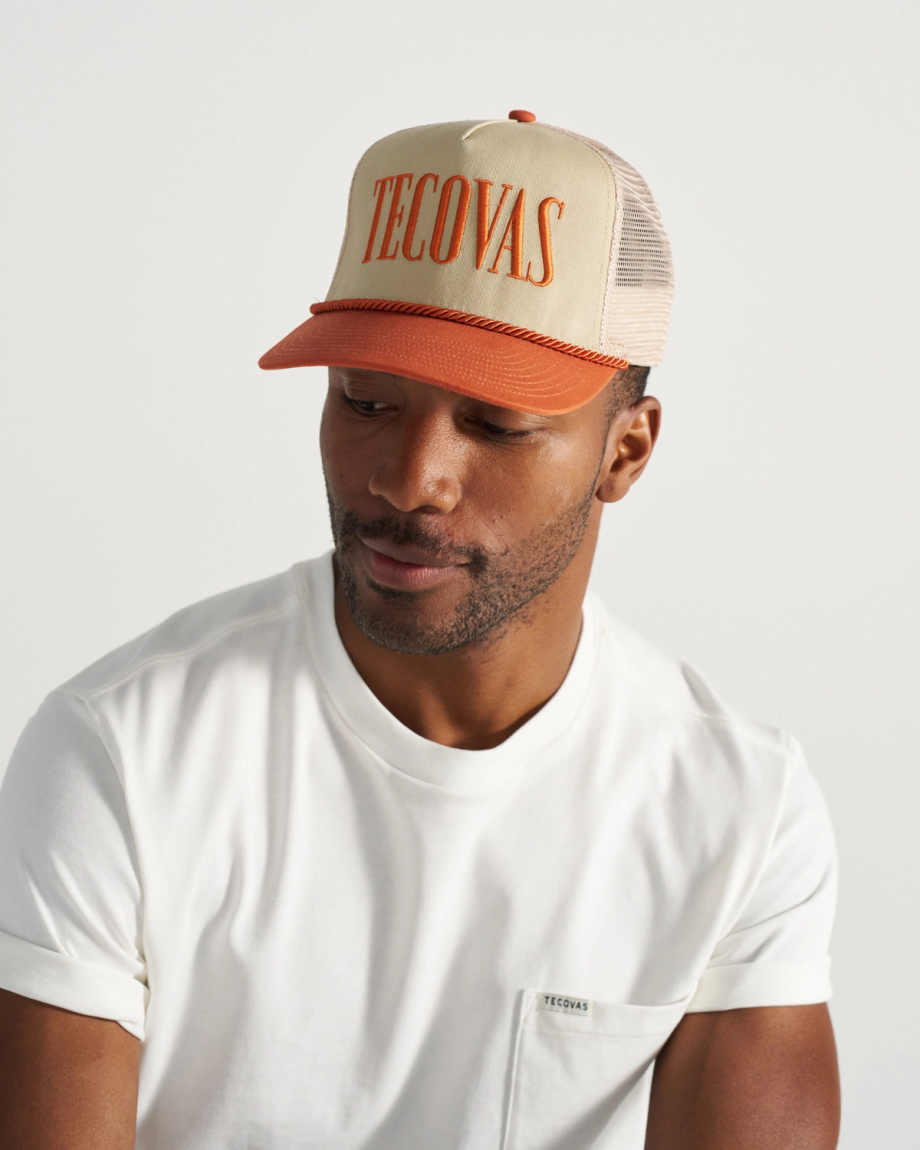 View of Tecovas Badge Trucker - Burnt Orange