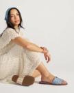 Full view of The Carmen - Chambray on model