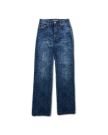 Front view of Women's Vintage High Rise Jean - Blue on plain background