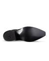 The sole of a black dress shoe with the word "TECONCO" embossed and a textured heel.