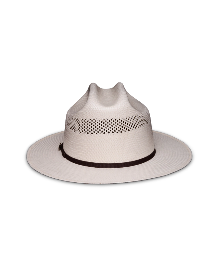 Front view of The Cruiser Straw Cowboy Hat - Natural on plain background