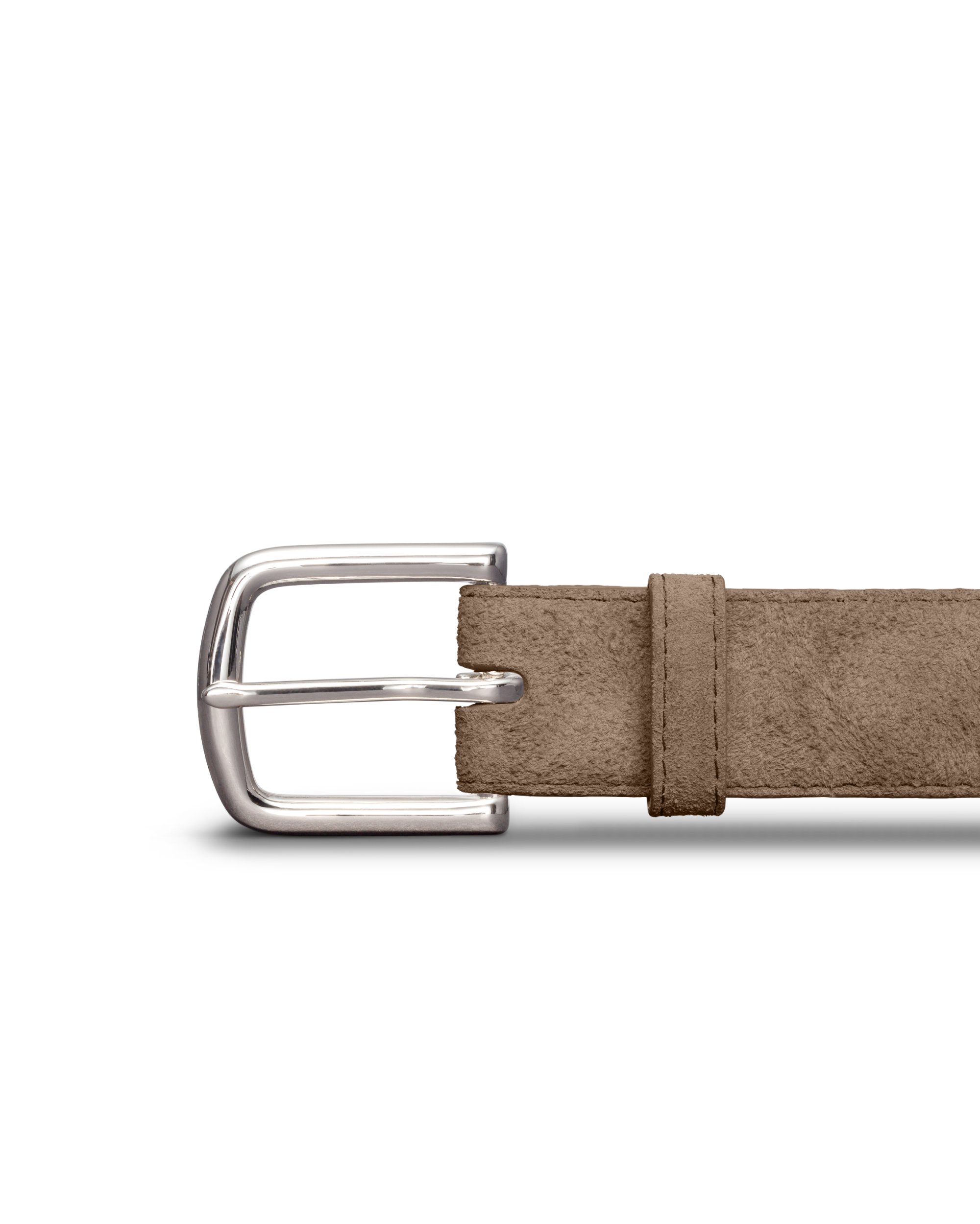 BOSS Men's Suede Belt With Roller Buckle - 4cm Wide Business Casual Belt