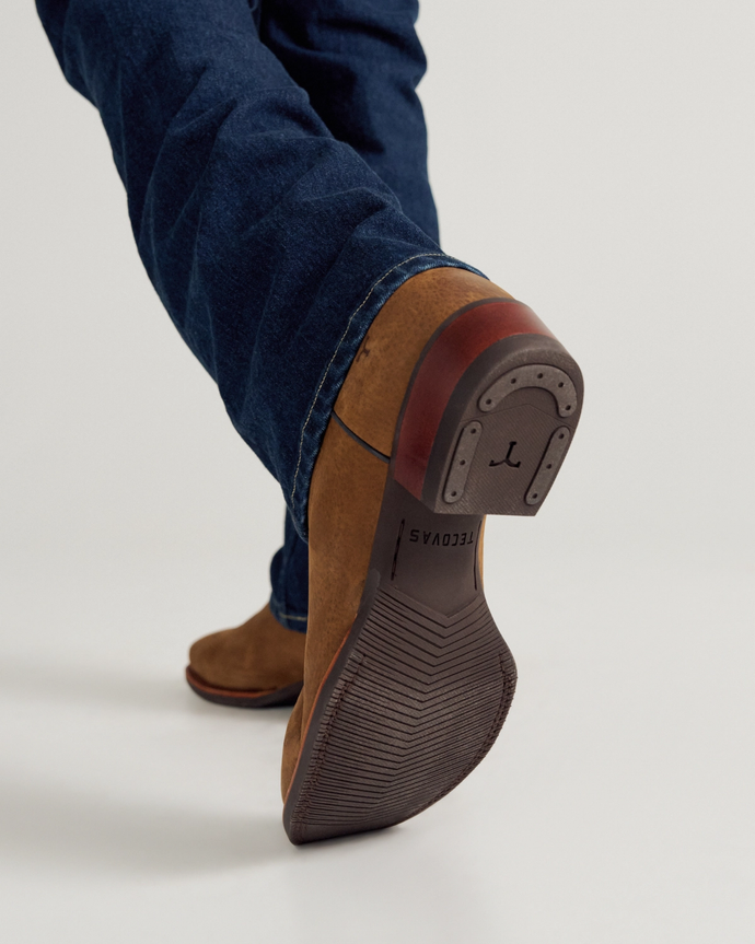 View of The Dusty - Light Mesquite Cowhide