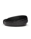 Back view of Men's Alligator Belt II - Midnight on plain background