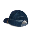 Quarterback view of Tecovas Truck 5 Panel High Pro Trucker - Navy on plain background