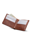 Inside view of Goat Billfold - Scotch on plain background