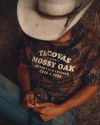 View of Men's Tecovas X Mossy Oak Fall Foliage Tee - Mossy Oak Fall Foliage