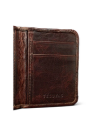 Closeup view of Men's Birthday X Bifold Card Case - Dark Pecan