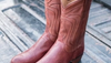 men's lizard boots in brown
