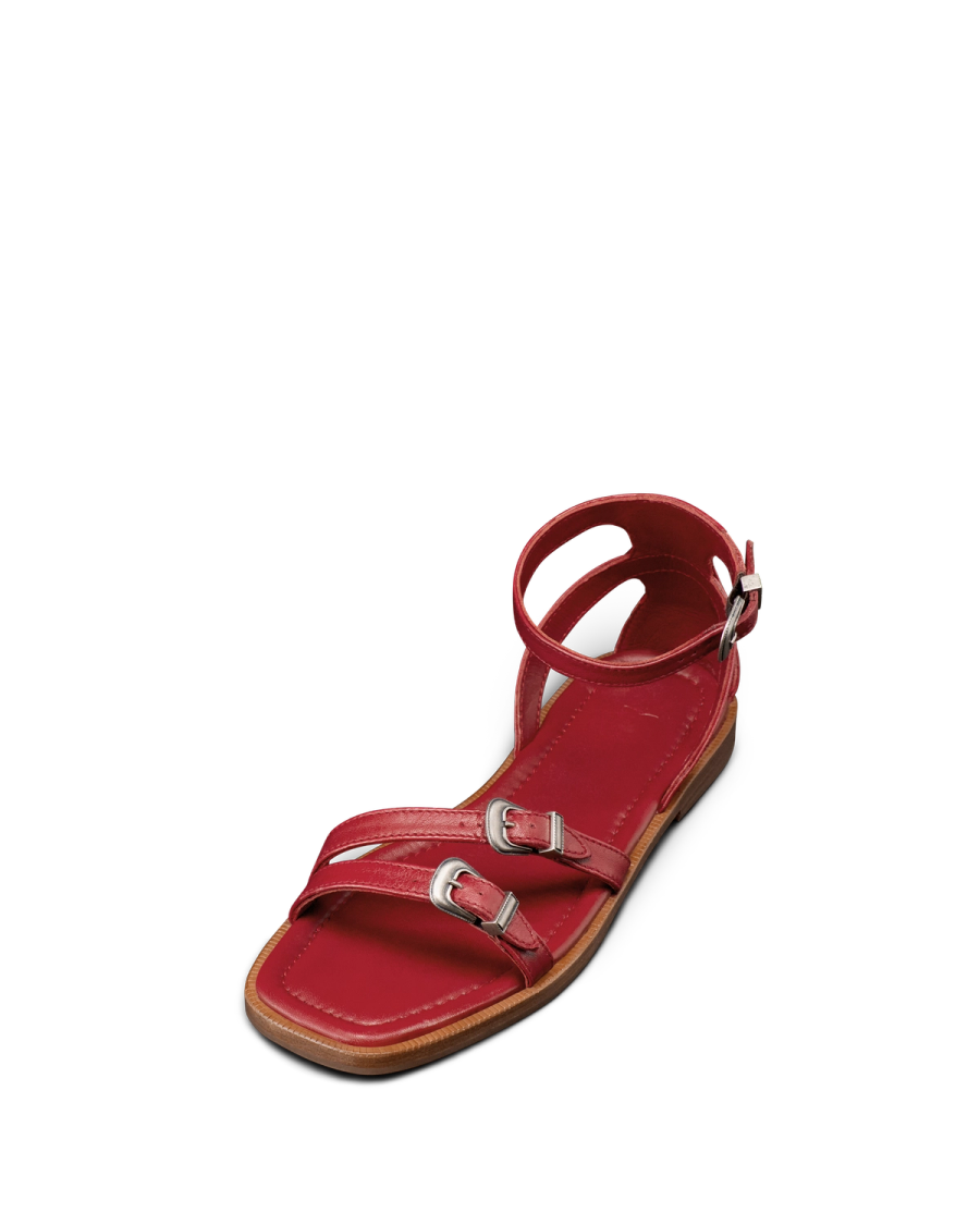 Quarterfront view of The Blakely - Cherry on plain background