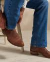 Closeup of man wearing The Cartwright Cowboy boots in a photo studio