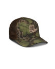 Quarterfront view of Tecovas x Mossy Oak Full Foliage Trucker - Full Foliage on plain background