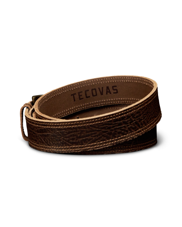 Back view of Men's Chore Belt - Oak on plain background