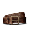 Unbuckled view of Men's Chore Belt - Oak on plain background