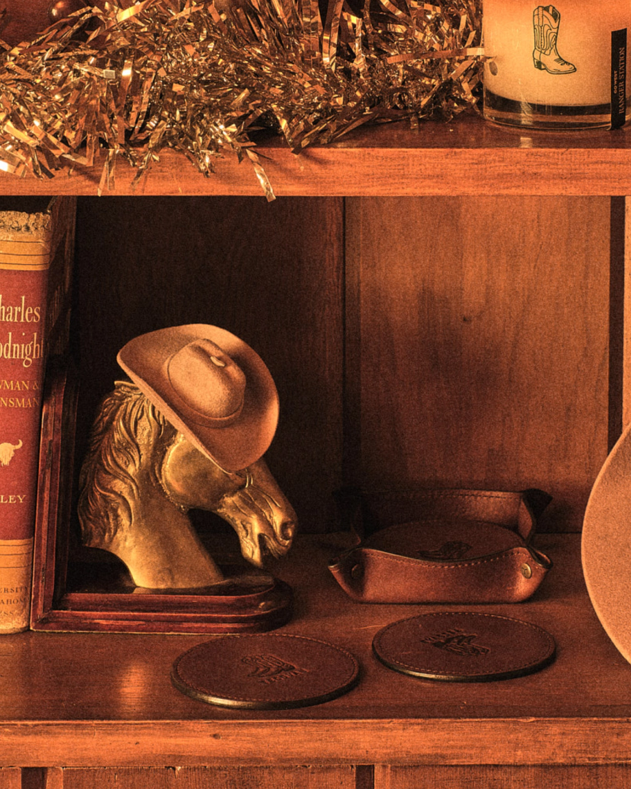 View of Bartlett Coaster 4 Pack - Cognac