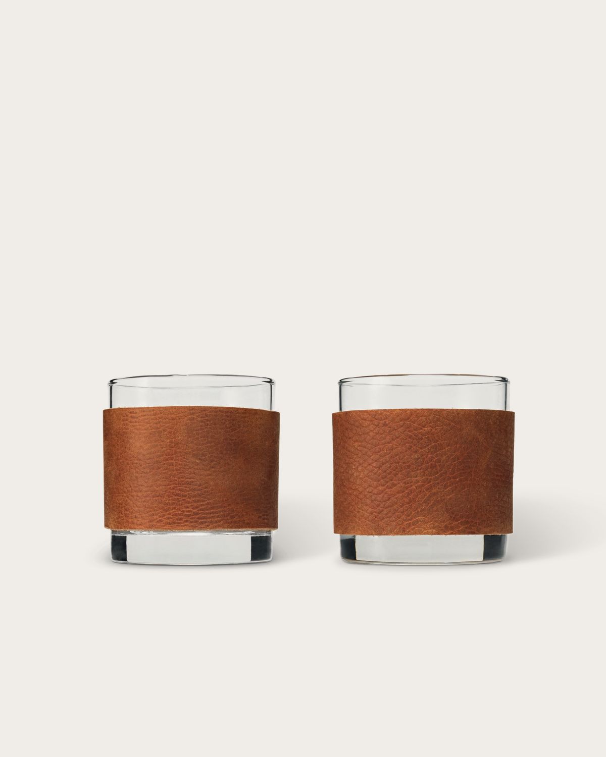 Leather Rocks Glasses 2 Pack