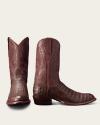 A pair of The Dillon, Men's Oak Caiman cowboy boots, shown side by side against a plain background.