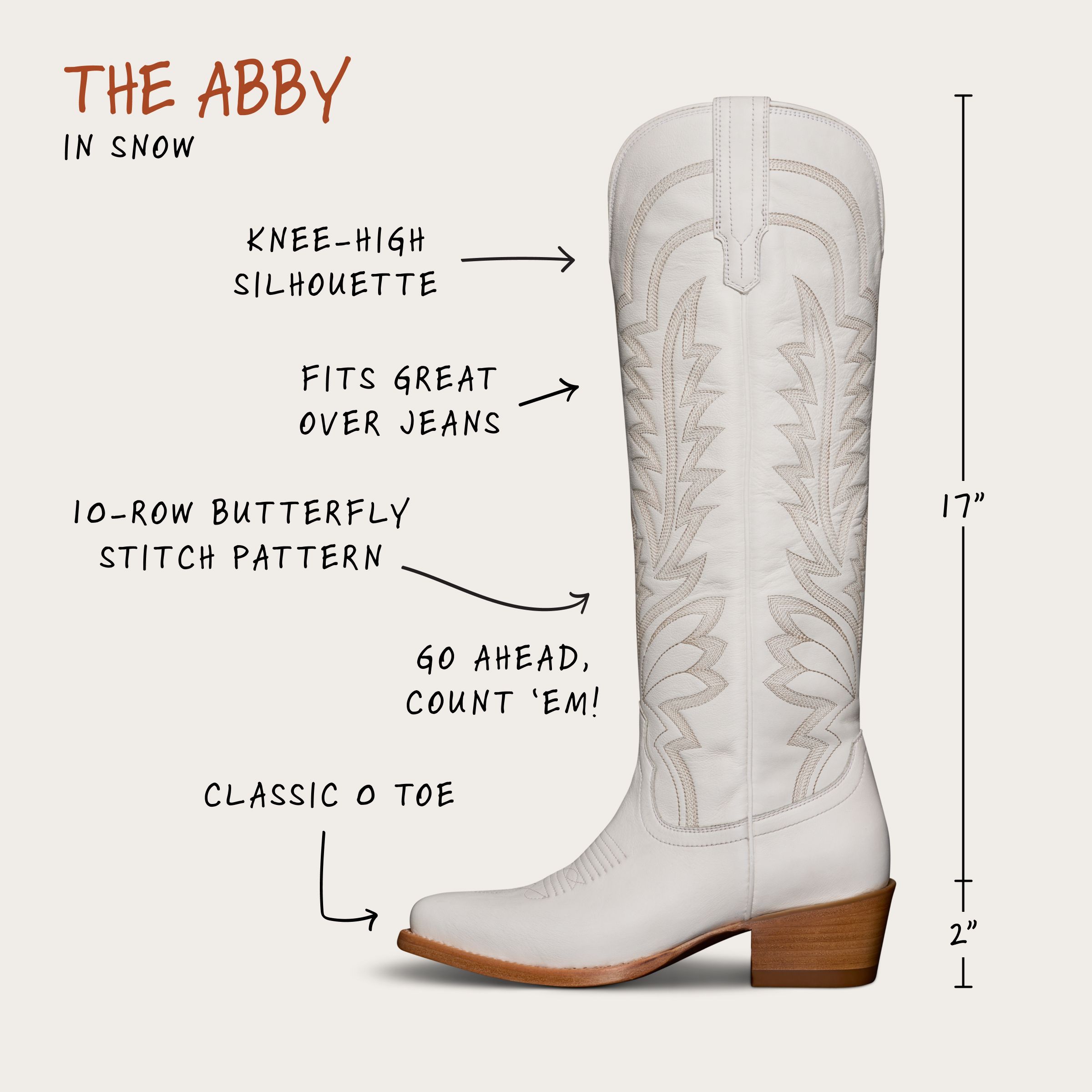 Women's Tall Cowgirl Boots | The Abby - Snow | Tecovas