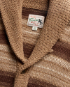 Closeup detail view of Men's Shawl Collar Cardigan Serape Sweater - Multi