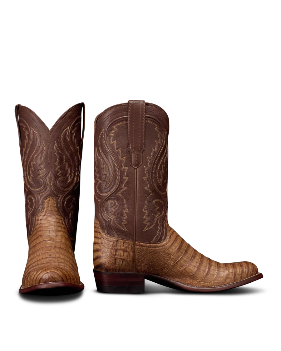Tecovas The Dillon Mens Caiman Belly Western Boots 10 D  Pecan Brwn w Box Cowboy Tecovas the dillon caiman - Gem main image 4