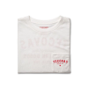 A folded white t-shirt with a red "TECOVAS AUSTIN, TEX" logo on the pocket.
