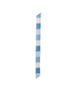 Front view of Patchwork Ribbon Scarf - Blue/White on plain background