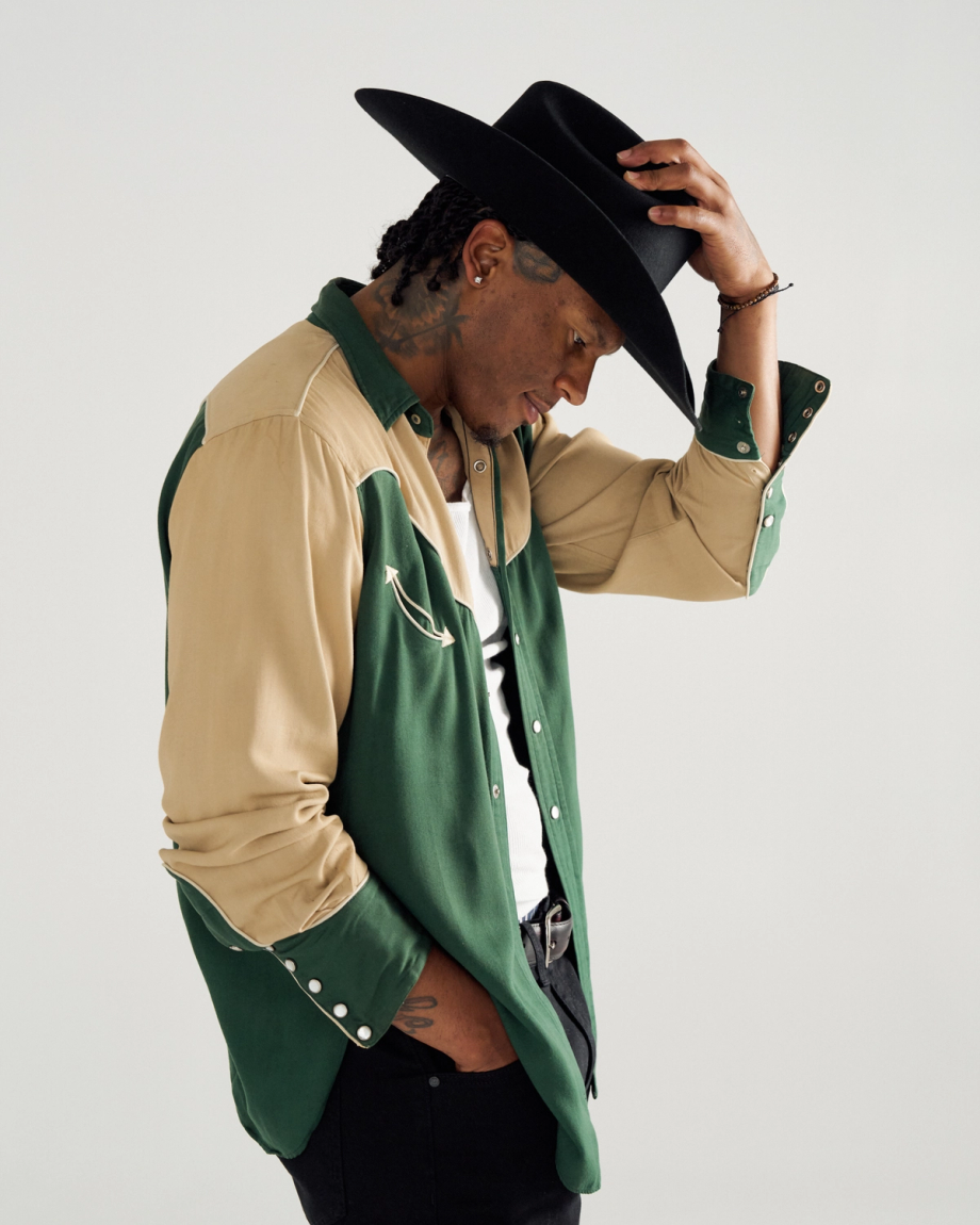 View of Cattleman Wool Cowboy Hat - Black