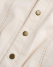 Closeup detail view of Women's L/S Natural Denim Midi Dress - Natural
