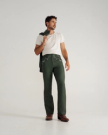 Full view of Men's Tecovas X H Bar C Birthday X Pant - Green on model