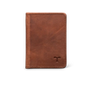 Front view of Goat Bifold Card Case - Scotch on plain background