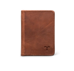Front view of Goat Bifold Card Case - Scotch on plain background