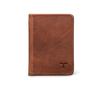 Front view of Goat Bifold Card Case - Scotch on plain background