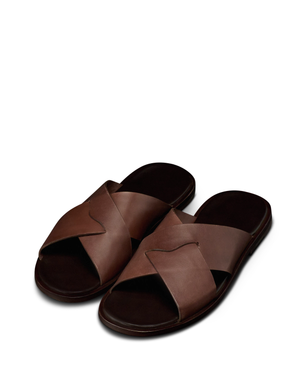 Quarterfront view of The Lexington - Dark Chocolate on plain background