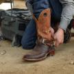  Man wearing The Prescott Hickory Horseman boots