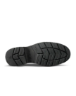 Sole view of The Rugged Moc - Umber Cowhide on plain background
