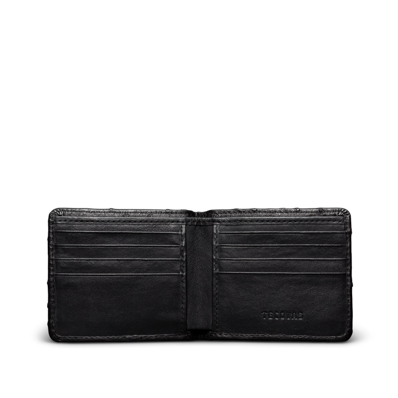 Ostrich Leather Wallet for Men & Women | Ostrich Billfold - Midnight ...