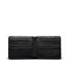 Front view of Ostrich Billfold - Midnight on plain background