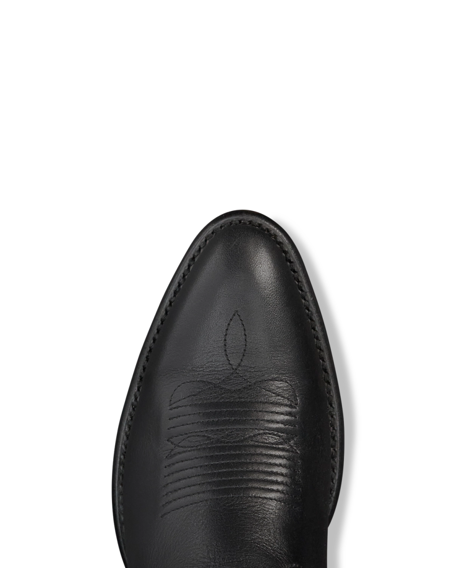 Toe view of The Jane - Midnight Suede on plain background