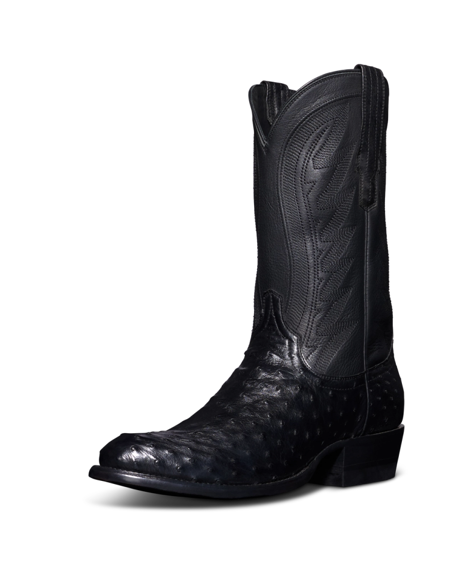 Tecovas Black Ostrich Western Ankle Boots Mens Size 10 EE Wide Zipper 1020 Tecovas | Shoes | Tecovas Mens Ostrich Zip Boots Sz 85d With  main image 3