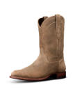 Quarterfront view of The Earl - Gravel Suede on plain background