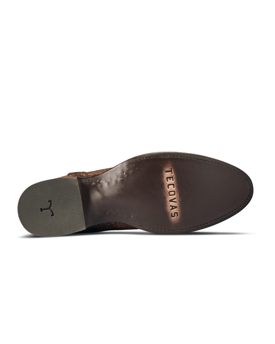 Sole view of The Earl - Ash Brown Python on plain background