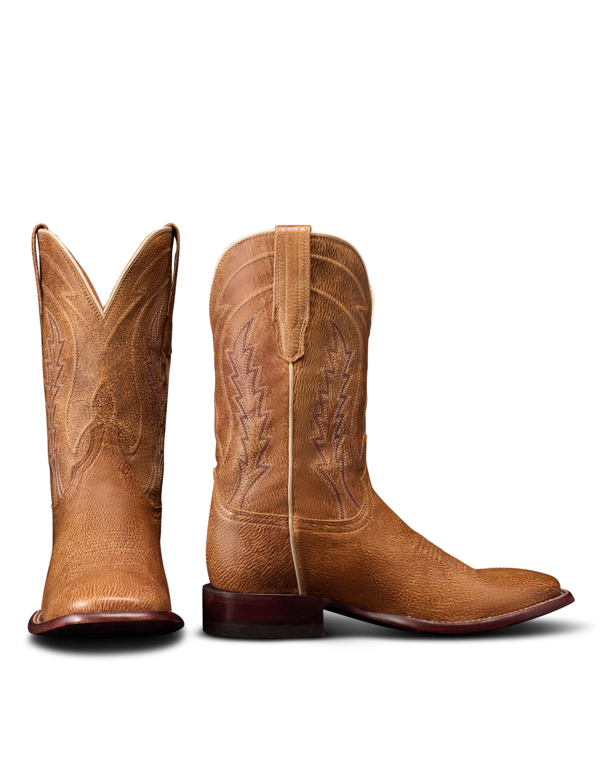 The Doc Square Toe Cowboy Boot - Tan deerskin | Tecovas
