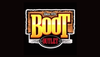 A logo with the words “Boot Outlet” in large yellow and red letters, “Since 1978” above, on a wood-textured background.