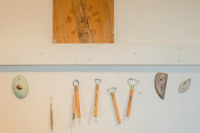 tools hanging on a wall