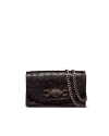 Front view of Concho Chain Crossbody - Black Cherry on plain background